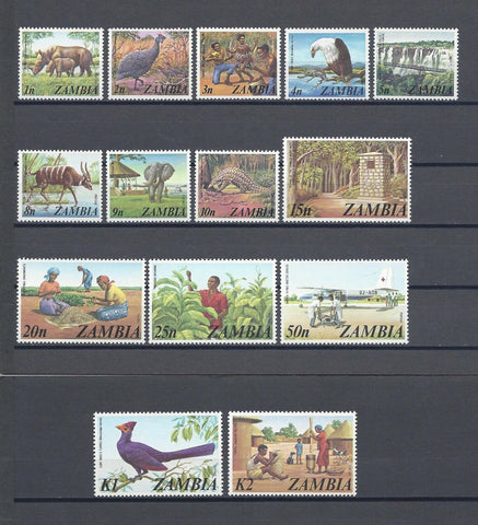 ZAMBIA 1975 SG 226/39 MNH Cat £17