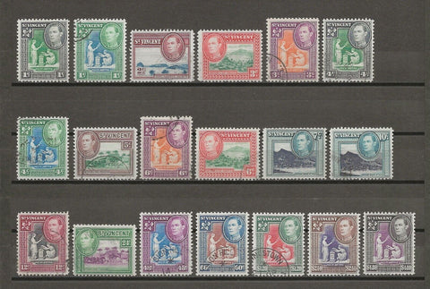 ST VINCENT 1949/52 SG 164/77 USED Cat £55