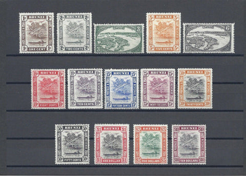 BRUNEI 1947/51 SG 79/92 MNH Cat £160