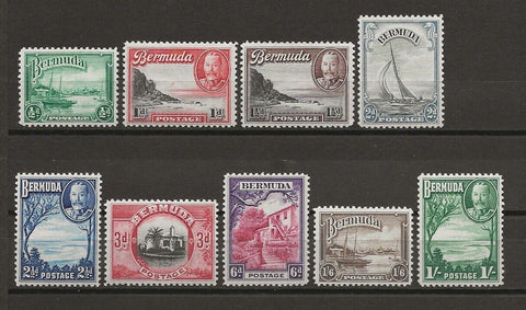 BERMUDA 1936/47 SG 98/106 MINT Cat £35