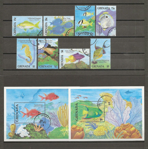 GRENADA 1994 SG 2753/60 + Minisheets USED Cat £16