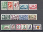 SARAWAK 1955/59 SG 188/202 MNH Cat £100