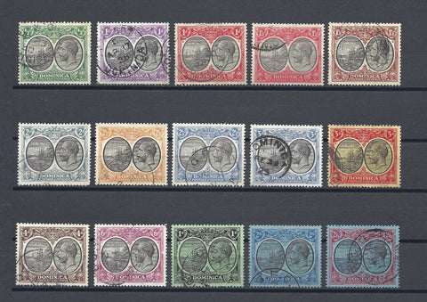 DOMINICA 1923/33 SG 71/85 USED Cat £130