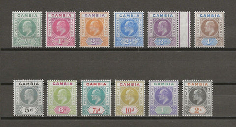 GAMBIA 1904/06 SG 57/68 MINT Cat £300