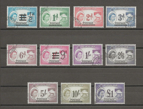 NYASALAND 1963 SG 188/98 USED Cat £22