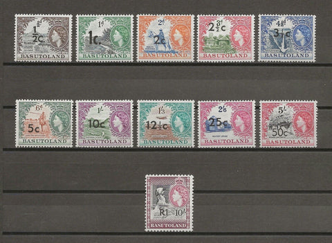 BASUTOLAND 1961 SG 58/68b MNH Cat £60