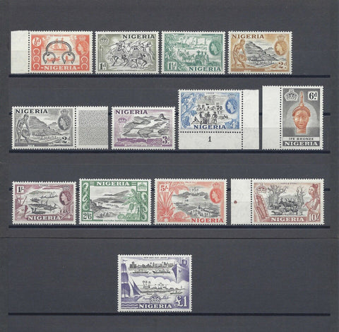 NIGERIA 1953/58 SG 69/80 MNH Cat £90