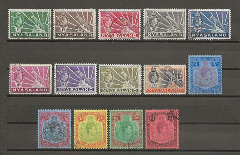 NYASALAND 1938/44 SG 130/43 USED Cat £225