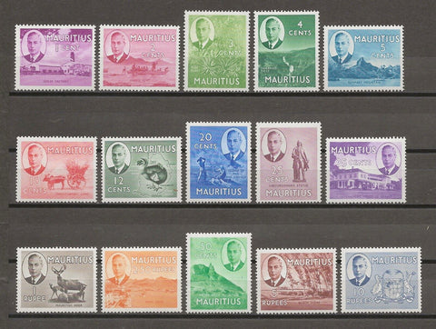 MAURITIUS 1950 SG 276/90 MINT Cat £80