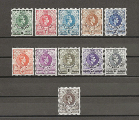 SWAZILAND 1938/54 SG 28/38a MINT Cat £95