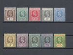 LEEWARD ISLANDS 1907/11 SG 36/45 MINT Cat £130