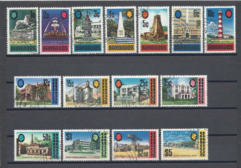 BARBADOS 1970/71 SG 399a/414a USED Cat £48