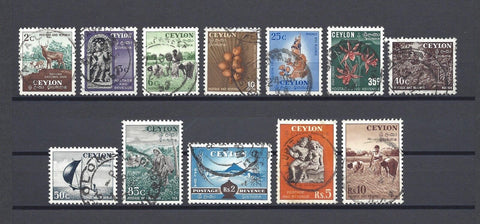 CEYLON 1951/54 SG 419/30 USED Cat £32