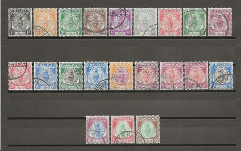 MALAYA/PERAK 1950/56 SG 128/44 USED Cat £55