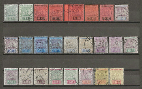 BRITISH GUIANA 1905/7 SG 240/50 USED Cat £600