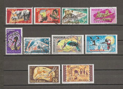 NIGERIA 1969/72 SG 220/30 USED Cat £45