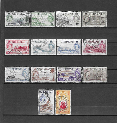 GIBRALTAR 1953/59 SG 145/58 USED Cat £120