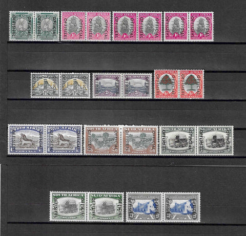 SOUTH AFRICA 1950/54 SG 039/51 + SHADES MNH £270