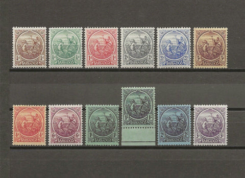 BARBADOS 1921/24 SG 213/28 MINT Cat £100