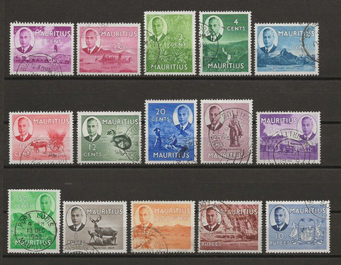 MAURITIUS 1950 SG 276/90 USED Cat £90