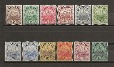 BERMUDA 1922/34 SG 77/87 MINT Cat £65