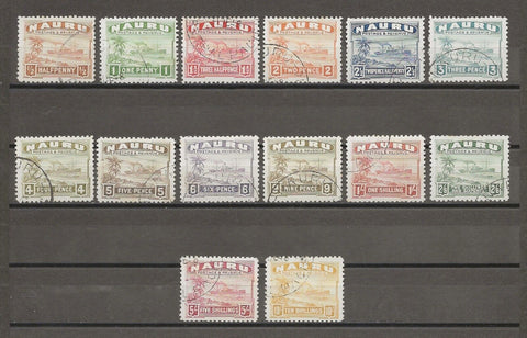 NAURU 1937 SG 26b/37b USED Cat £275