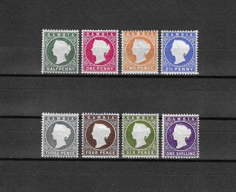 GAMBIA 1886/93 SG 21/35 MINT Cat £70