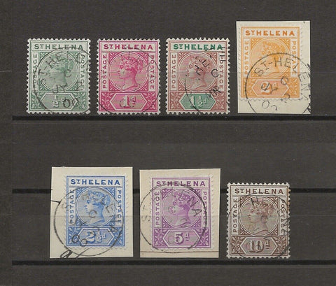 ST HELENA 1890/97 SG 46/52 USED Cat £140