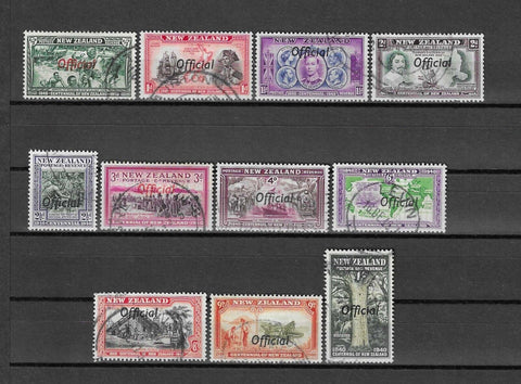 NEW ZEALAND 1940 SG O141/51 USED CAT £32