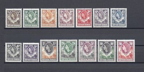 NORTHERN RHODESIA 1953 SG 61/74 MNH Cat £95