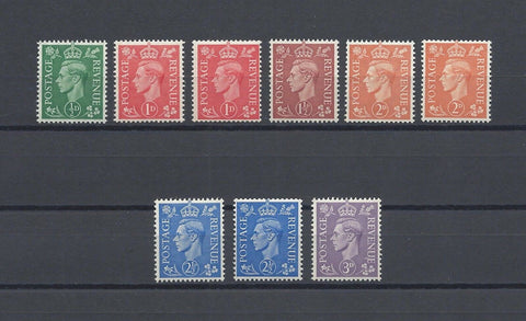 GREAT BRITAIN 1941-42 SG 485/90 + Varieties MNH Cat £51.50