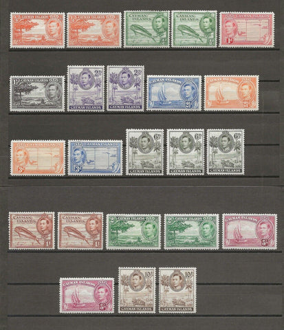 CAYMAN ISLANDS 1938/48 SG 115/26a MINT Cat £300