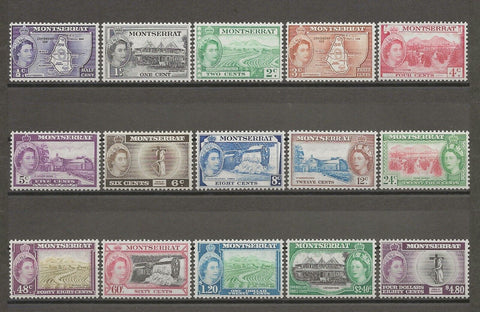 MONTSERRAT 1953/62 SG 136a/49 MNH Cat £75