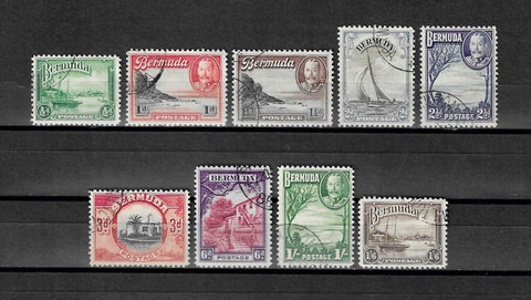 BERMUDA 1936/47 SG 98/106 USED Cat £27