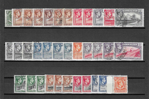 GIBRALTAR 1938/51 SG 121/131 USED Cat £490