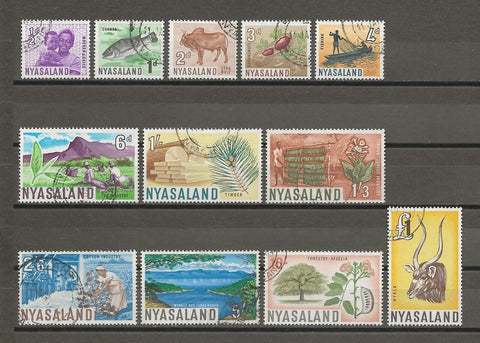 NYASALAND 1964 SG 199/210 USED Cat £21