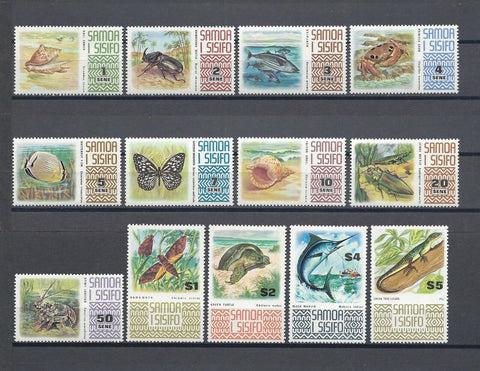 SAMOA 1972/76 SG 390/90c MNH Cat £22