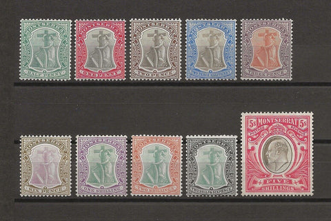 MONTSERRAT 1904/08 SG 24/33 MINT Cat £300