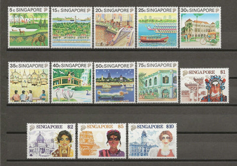 SINGAPORE 1990 SG 624/36 MNH Cat £38