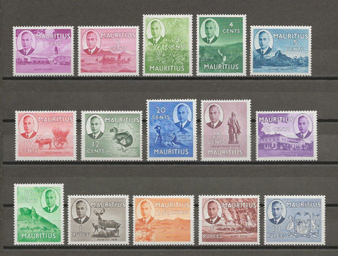 MAURITIUS 1950 SG 276/90 MNH Cat £80