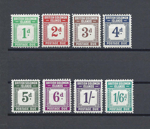 BRITISH SOLOMON ISLANDS 1940 SG D1/8 MNH Cat £95