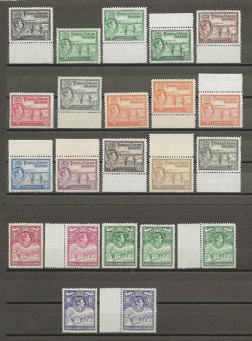 TURKS & CAICOS ISLANDS 1938/45 SG 194/205  MNH Cat £315