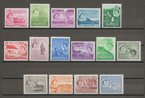 MAURITIUS 1953/58 SG 293/306 MNH Cat £65