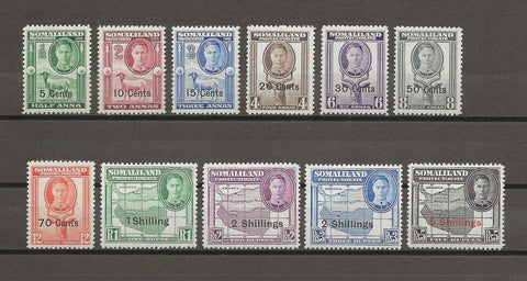 SOMALILAND 1951 SG 125/35 MINT Cat £55