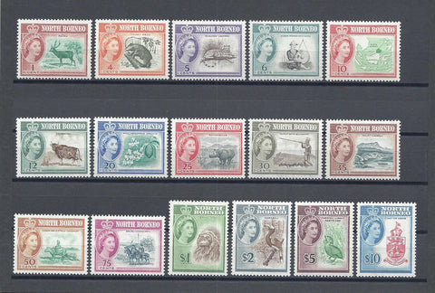 NORTH BORNEO 1961 SG 391/406 MNH Cat £180