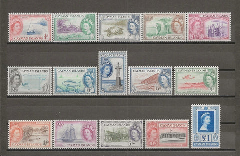 CAYMAN ISLANDS 1953/62 SG 148/61a MINT CAT £130