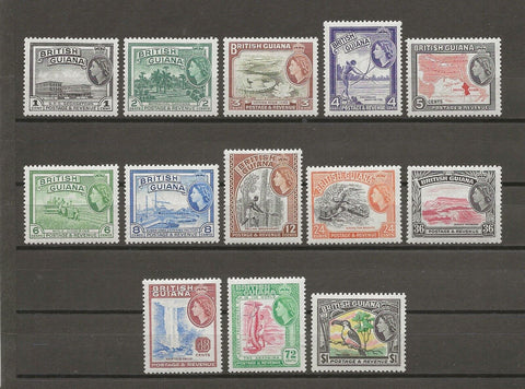 BRITISH GUIANA 1954/63 SG 331/45 MNH Cat £120