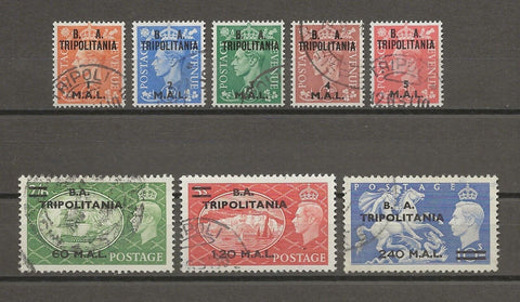 BOIC/TRIPOLITANIA 1951 SG T27/34 USED Cat £180