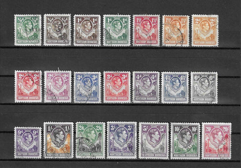 NORTHERN RHODESIA 1938/52 SG 25/45 USED CAT £170