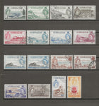 GIBRALTAR 1953/59 SG 145/58 + Shades USED Cat £125